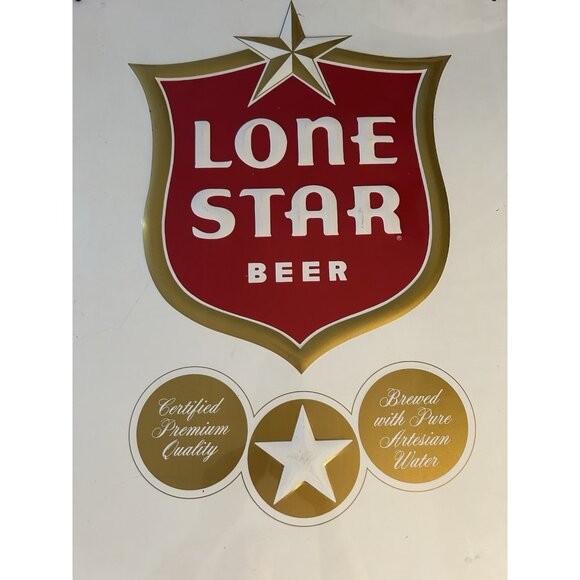 Vintage Lone Star Brewing Beer Company San Antonio Embossed Metal Sign 16x20 EUC - Picture 4 of 7